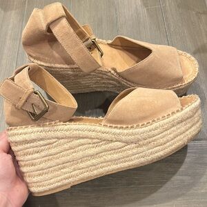 Soludos Women's Positano Suede Platform Wedges